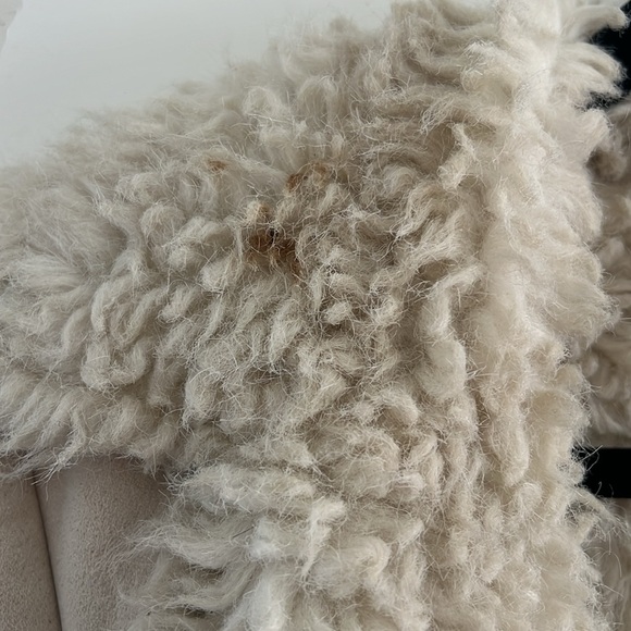 Vintage faux suede shearling coat - Picture 5 of 7